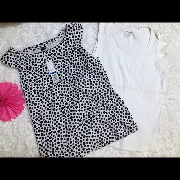 Chico's Tops - 🦋NWT black & white polka dot tank & Chico’s tank